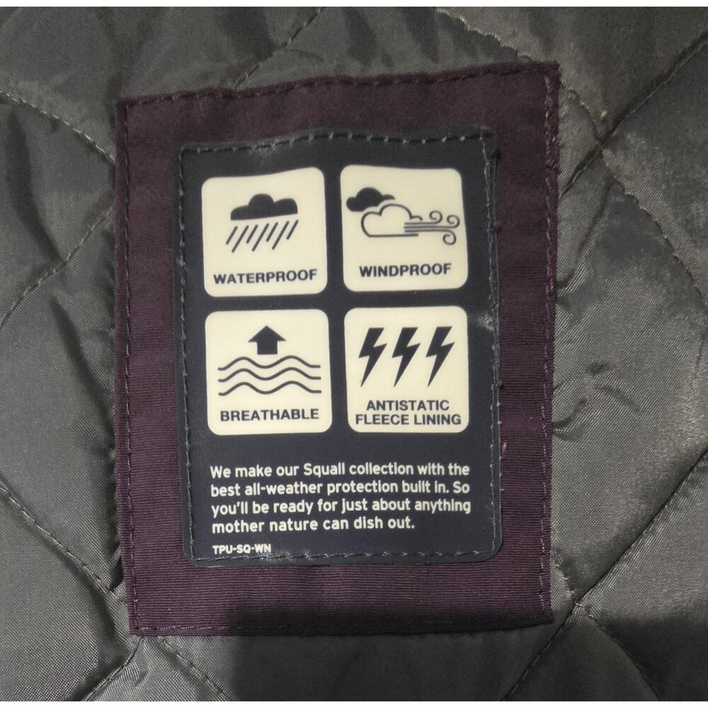 Lands' End Squall Breathable Waterproof Zip Parka Purple Hooded SZ L-Tall/14-16 - Picture 10 of 11